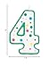 Wilton W91-04 Numeral Candle, 3-Inch by 1.5-Inch, No. 4, Green, 1-Pack