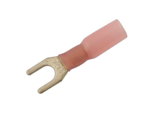 Connect 30164 Red Heat Shrink Fork 5.0Mm 25Pc