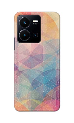 Image of Printed Hard Back Cover Case for Vivo Y35 4G Back Cover (Crumpled Paper Design) -1803