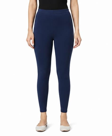 Women's Full Length Stretchable Legging, Cotton Blend, Solid, Skinny Fit, Casual Everyday Wear-image-46
