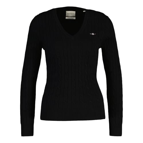 GANT Stretch Cotton Cable V-Neck – Ansicht 1