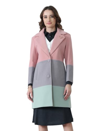 Image of PLAGG Women's Notched Lapel Long Overcoat