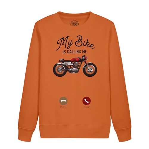 Sweatshirt enfant moto m'appelle avec col rond et manches longues ajustées