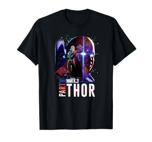 T-shirt Marvel What If graphique imprimé original Party Thor et Watcher