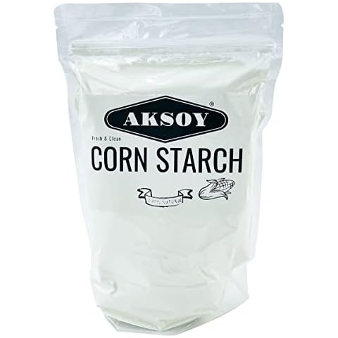 🌽 AKSOY 100% Pure Corn Starch | 1.25 KG Airtight Container | All Natural Thickener for Soups, Stews, Gravy, Baking Pies, Puddings & Cakes | Non-GMO, Vegan, Food-Grade Cover