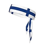 GTEVUTS Finland Flag Tie Headband,Cute Flag Sports Headband Hair Band for Men Women,Athletic Sweatbands for Basketball Tennis Football Running Yoga