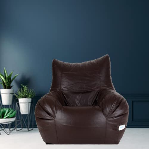 GUNJ Jumbo Arm Chair Bean Bag Cover (Without Beans) (Brown)-image-26