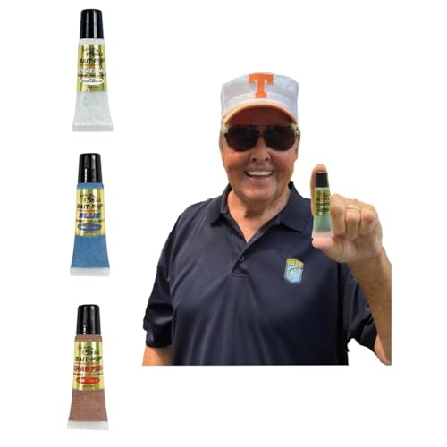 BAIT-POP Bait Pop Bill Dance Legend Pack 1 - Monkey Milk, Blue, Crawfish - Live Sonar Intensifier Scented Sparklscales .5oz Tubes