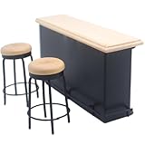 Detalles realistas: elaborados con excepcional atención al detalle, estos muebles en miniatura capturan la esencia de los diseños de bares y mostradores del mundo real, creando un ambiente de casa de muñecas auténtico e inmersivo.