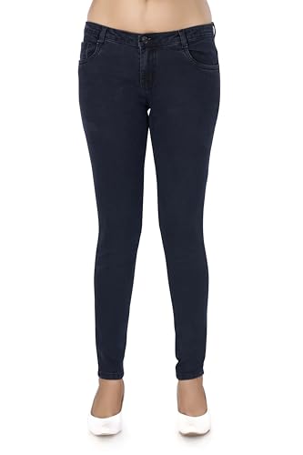 Image of TWGE - Women's Mid Rise Skinny Fit Jeans - Single Button, Stretchable Denim Pants - Ankle Length - Stylish Casual Wear Pack of 1