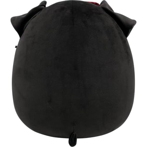 Image of Squishmallows Original 12in Natty the Black Labrador Dog with Festive Red Bandana - Official Jazwares Holiday Plush (Medium-Sized)