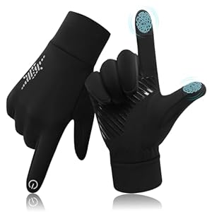 Fahrradhandschuhe Herren Winter Wasserdicht, Thermo Handschuhe Damen, Laufhandschuhe Mit rutschfeste Touchscreenhandschuhe, Winddichte Radsport Sporthandschuhe Für Fahrrad, Laufen, Reiten