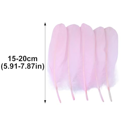 Plumas para manualidades de ganso naturales LKXHarleya rosas de 15-20 cm sin imperfecciones 3