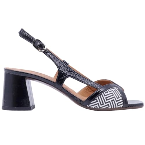Chie Mihara RUBY Sandalia Mujer Piel Brillante Negro, Negro , 37.5 EU