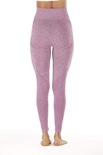 Women's Butt Lift Workout Leggings Seamless High Waist Yoga Pants Running Tummy Control Slimming 4 Way Stretch Fitness Pink
