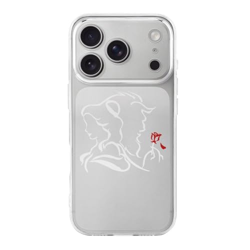iPhone17Pro用ケース 美女と野獣 アイフォン17Pro用カバー TPUカバー スマホケース 薄型 軽量 透明シェル 耐久性 おしゃれ ワイヤレス充電