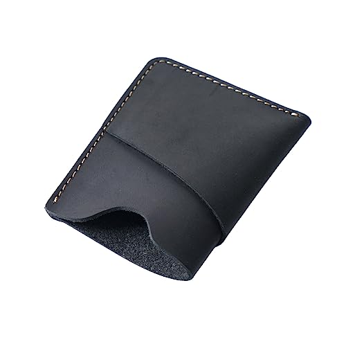 Handmade Vintage Leather Card Holder - Slim RFID Blocking Wallet for Men - Genuine Full-Grain Cowhide Minimalist Front Pocket Wallet - 3.74"x2.95"x0.2"3