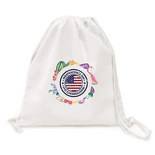 Sac de course pliable USA en tissu pour le marché et vos fruits frais