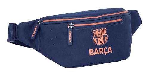 F.C.Barcelona 2ª EQUIPACIÓN - Riñonera con Bolsillo Exterior, Ideal para Jóvenes y Niños de Diferentes Edades, Cómoda y Versátil, Calidad y Resistencia, 23x9x12 cm