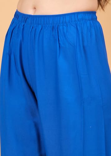 Image of Go Gazab - Stylish Women's Palazzo: Trendy Rayon Solid Color Ethnic Wear Palazzo
