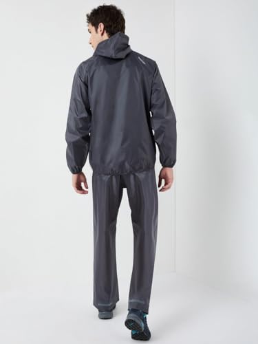 Image of Wildcraft Men Rain Jacket | Hooded Waterproof Design With Adjustable Drawstring & Elasticated Cuffs | 100% Polyester Breathable Fabric For Monsoon Travel & Daily Wear