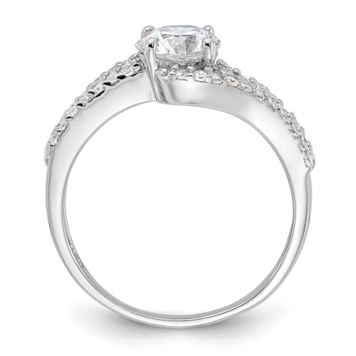 Bague argent 925 double rangée zircone éclat diamant de luxe - 3