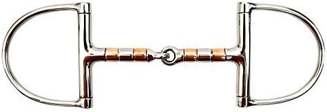 Western SS Copper Roller Snaffle D-Ring Bit, 1 Count, Horse Bit, Horse Bits