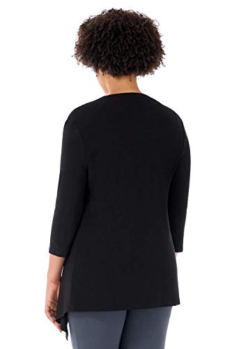 Rekucci Curvy Woman Travel in Style Plus Size Soft Knit Throw Over Jacket3