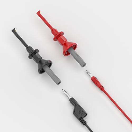 Image of Goupchn SMD IC Test Hook Clips with 4mm Female Jack 2PCS for 4mm Male Plug Electrical Testing