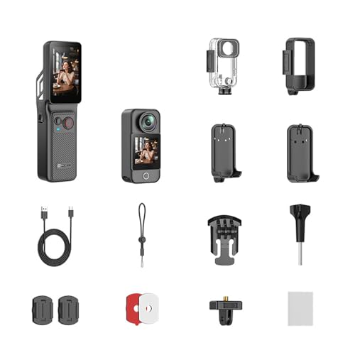 Caméra de sport WiFi 4K Domary stabilisée 6 axes avec objectif grand angle 154 degrés