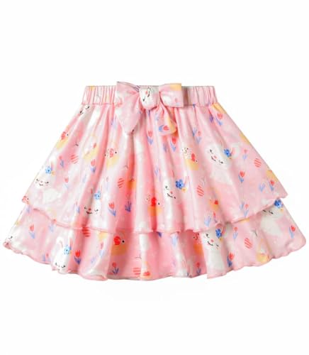 Image of Girls Skirt Set 2 Piece Outfit Toddler Summer Clothes Ruffle Sleeve T-Shirt Bow Knot Tutu Skirt Outfit Set