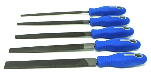 Tome Feteira - 5 Piece Machinists File Set, American Pattern, Second Cut, 8” Length. Made In Portugal #TOP28