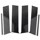 6Pcs Car Pillar Posts Door Window Decorative Trim For Mitsubishi Lancer Sedan 2008-2017