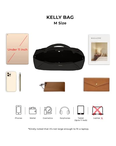 Kelly Vegan Leather Tote Bag for Women - Stylish Versatile Commute Top Handle Bag, Hobo Shoulder Handbag with Purse4