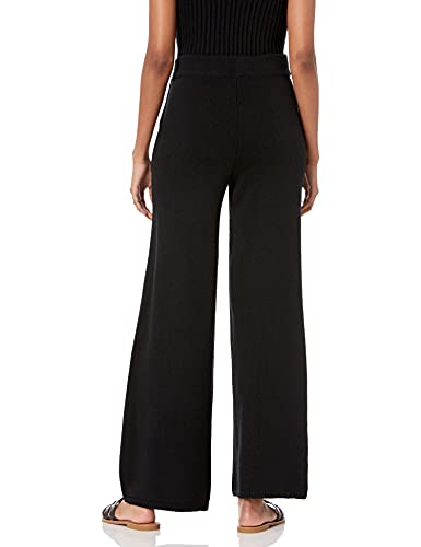 The Drop Women's Cynthia Cotton Blend Wide Leg Sweater Pant, Black, S2