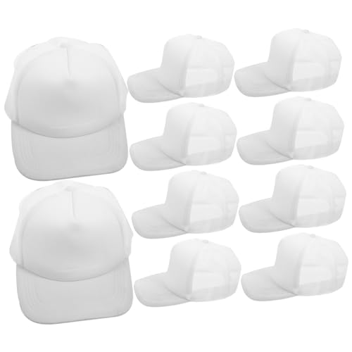 Casquette de baseball personnalisable blanche avec arrière en maille aérée
