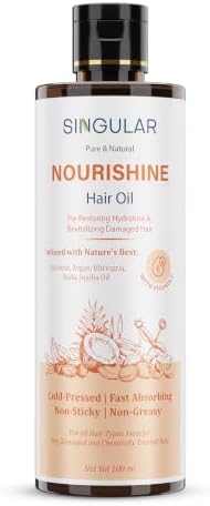 Singular Nourishine Hair Oil with Argan & Coconut for Damaged Hair (100.0, Millilitres)