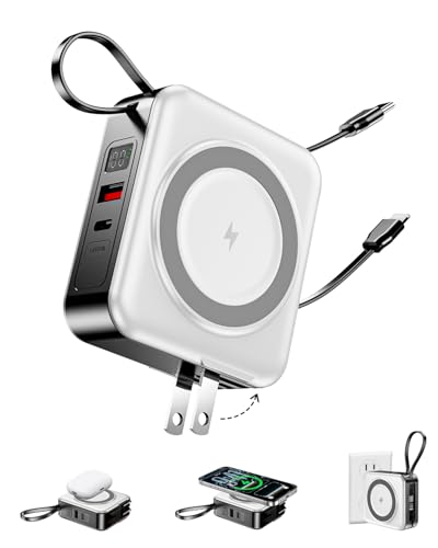 6-in-1 for Magsafe Portable Charger,10000mAh Wireless...