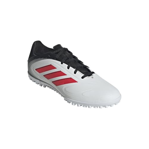adidas Unisex Copa Pure 3 Club Turf Sneaker, White/Lucid Red/Black, 10 US Men