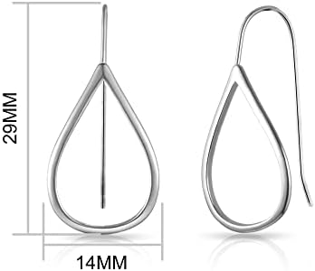 Sterling Silver Open Teardrop Earrings