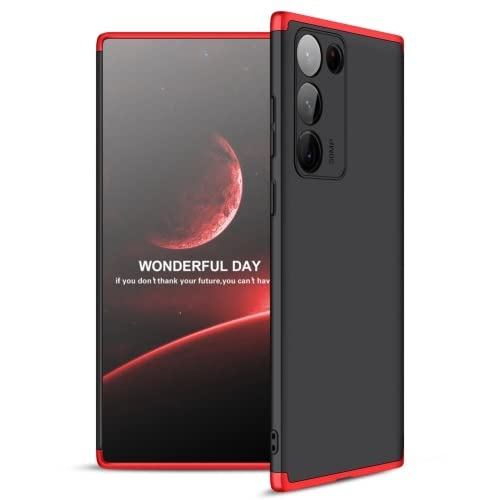 ZELFO 360 Degree Protection Back Cover Case for Vivo V27e - (Black/Red)