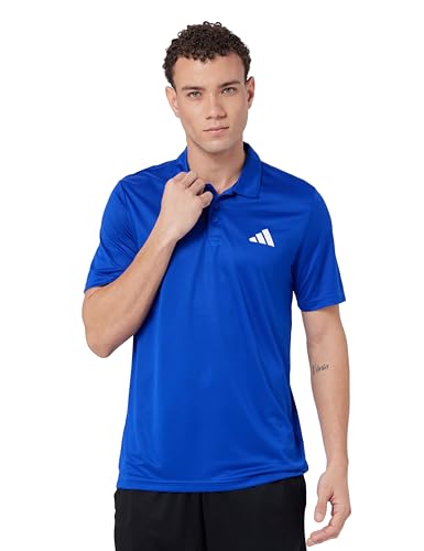 Image of adidas Men's Polyester Geometric Regular Fit Polo Shirt