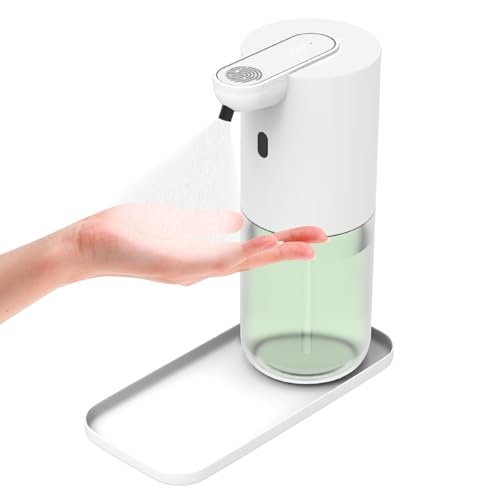 Desinfektionsspender Automatisch Alkoholsprühgerät 400ml Elektrischer Sprühspender mit Sensor Berührungslos Desinfektionsmittelspender Wand mit Tropfschale 4-Stufig für Schule Hotel Zuhause