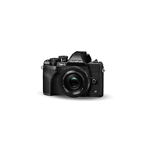 Kit de cámara del Sistema Micro Four Thirds Olympus OM-D E-M10 Mark IV, Sensor de 20 Mpx, Visor electrónico, vídeo 4K, Wi-Fi, Negro, Incluye el M.Zuiko Digital ED 14-42mm F3.5-5.6 EZ Pancake Negro