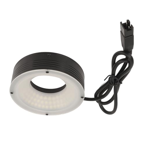 Iluminador de Luz de Anillo LED, Fuente de Cámara de Microscopio de Dos Pines de 24 V, Luz de Microscopio de Anillo LED de Uso Universal, Lámpara de Anillo de Cámara de