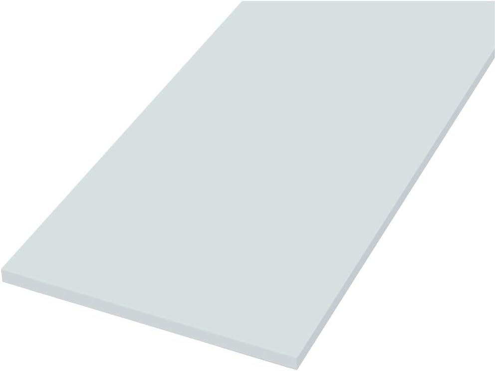 Wood One Finished Shelf, Plain White Shelf, White Color, Thread Surface, Thickness 0.8 inches (20 mm)