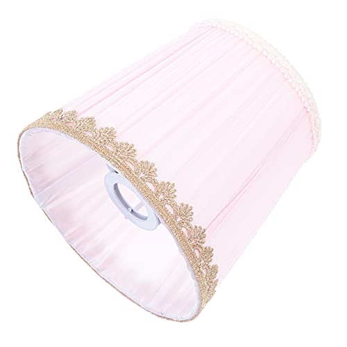 DIYEAH Pantalla De Tela Para Lámpara E14 Boca De Rosca, Funda Protectora Decorativa, Color Rosa, Para Lámpara De Techo y Pared, Adecuada Para Sala De Estar y Dormitorio, 1 Unidad
