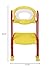TOPINCN Portable Baby Toddler Hard Toilet Chair Ladder with Step Height, Double Armrest and Anti Skip Foot Pads, for Kids, Non and Sturdy (Reddish Yellow)