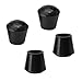 sourcing map 4pcs Embout Pied Chaise Bouchon Patin Tampon Capuchon Protection Jambe Meuble Plancher Anti-dérapant en Caoutchouc Noir 10mm ID