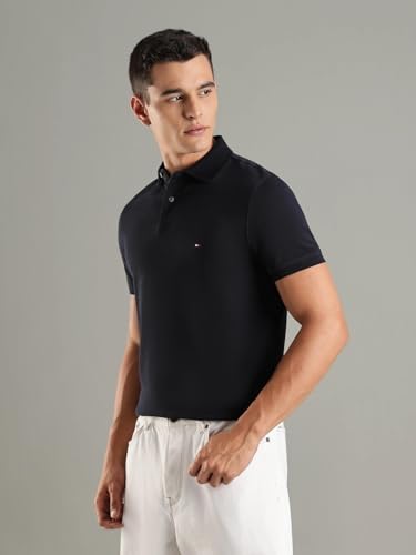 Image of Solid Regular fit Cotton Polo t-Shirt